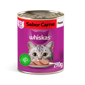 Ração úmida Whiskas patê de carne para gatos adultos 290g