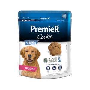 Biscoito Premier Cookie para cães adultos de raças médias e grandes – crocante, saudável e sem corantes